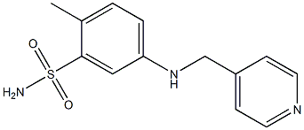 2-methyl-5-[(pyridin-4-ylmethyl)amino]benzene-1-sulfonamide 化学構造式