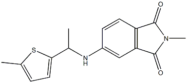 2-methyl-5-{[1-(5-methylthiophen-2-yl)ethyl]amino}-2,3-dihydro-1H-isoindole-1,3-dione,,结构式