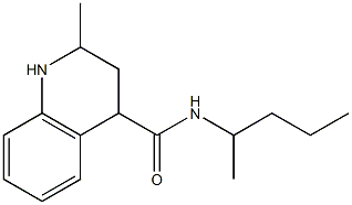 2-methyl-N-(1-methylbutyl)-1,2,3,4-tetrahydroquinoline-4-carboxamide,,结构式