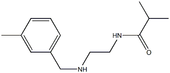 2-methyl-N-(2-{[(3-methylphenyl)methyl]amino}ethyl)propanamide Struktur