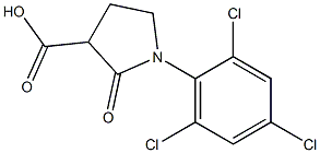 2-oxo-1-(2,4,6-trichlorophenyl)pyrrolidine-3-carboxylic acid Struktur