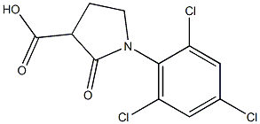 2-oxo-1-(2,4,6-trichlorophenyl)pyrrolidine-3-carboxylic acid 化学構造式