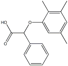 2-phenyl-2-(2,3,5-trimethylphenoxy)acetic acid Struktur