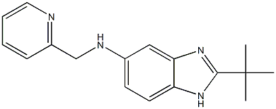 2-tert-butyl-N-(pyridin-2-ylmethyl)-1H-1,3-benzodiazol-5-amine Struktur