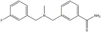 3-({[(3-fluorophenyl)methyl](methyl)amino}methyl)benzene-1-carbothioamide 结构式