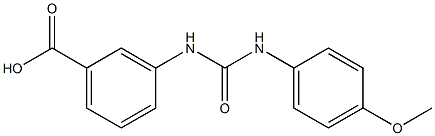 3-({[(4-methoxyphenyl)amino]carbonyl}amino)benzoic acid,,结构式