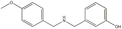 3-({[(4-methoxyphenyl)methyl]amino}methyl)phenol,,结构式