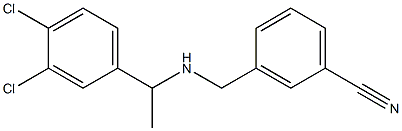 3-({[1-(3,4-dichlorophenyl)ethyl]amino}methyl)benzonitrile 结构式