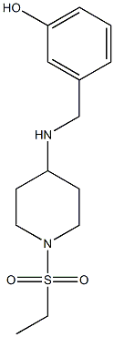 3-({[1-(ethanesulfonyl)piperidin-4-yl]amino}methyl)phenol,,结构式