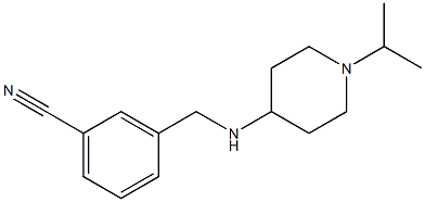 3-({[1-(propan-2-yl)piperidin-4-yl]amino}methyl)benzonitrile 化学構造式