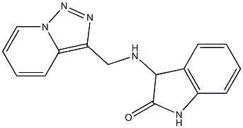 3-({[1,2,4]triazolo[3,4-a]pyridin-3-ylmethyl}amino)-2,3-dihydro-1H-indol-2-one 结构式
