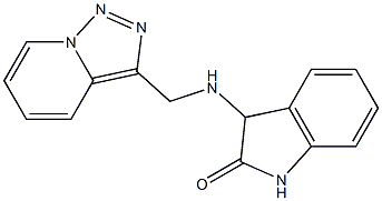 3-({[1,2,4]triazolo[3,4-a]pyridin-3-ylmethyl}amino)-2,3-dihydro-1H-indol-2-one 化学構造式