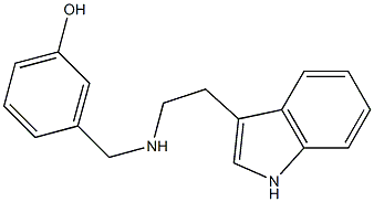 3-({[2-(1H-indol-3-yl)ethyl]amino}methyl)phenol Struktur