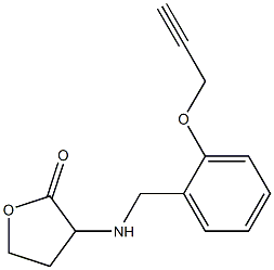 3-({[2-(prop-2-yn-1-yloxy)phenyl]methyl}amino)oxolan-2-one Structure