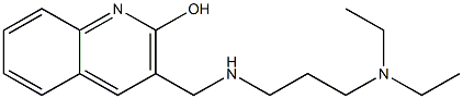 3-({[3-(diethylamino)propyl]amino}methyl)quinolin-2-ol 化学構造式