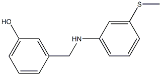 3-({[3-(methylsulfanyl)phenyl]amino}methyl)phenol 化学構造式