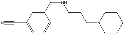 3-({[3-(piperidin-1-yl)propyl]amino}methyl)benzonitrile 结构式