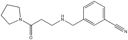 3-({[3-oxo-3-(pyrrolidin-1-yl)propyl]amino}methyl)benzonitrile Structure
