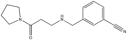 3-({[3-oxo-3-(pyrrolidin-1-yl)propyl]amino}methyl)benzonitrile Struktur