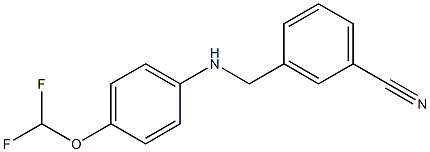 3-({[4-(difluoromethoxy)phenyl]amino}methyl)benzonitrile Structure