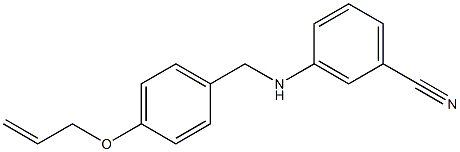 3-({[4-(prop-2-en-1-yloxy)phenyl]methyl}amino)benzonitrile Structure
