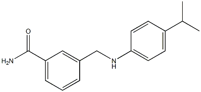 3-({[4-(propan-2-yl)phenyl]amino}methyl)benzamide 结构式