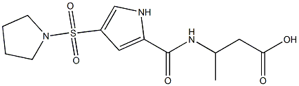 3-({[4-(pyrrolidin-1-ylsulfonyl)-1H-pyrrol-2-yl]carbonyl}amino)butanoic acid 结构式