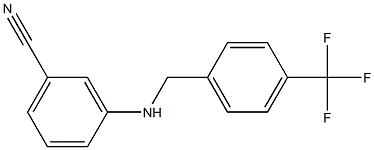 3-({[4-(trifluoromethyl)phenyl]methyl}amino)benzonitrile,,结构式