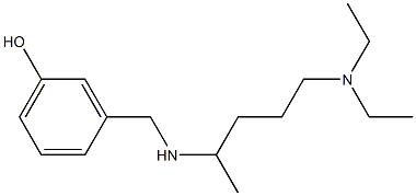 3-({[5-(diethylamino)pentan-2-yl]amino}methyl)phenol 化学構造式