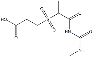 3-({1-[(methylcarbamoyl)amino]-1-oxopropane-2-}sulfonyl)propanoic acid 化学構造式