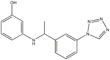 3-({1-[3-(1H-1,2,3,4-tetrazol-1-yl)phenyl]ethyl}amino)phenol Structure