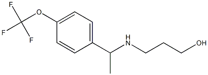 3-({1-[4-(trifluoromethoxy)phenyl]ethyl}amino)propan-1-ol Structure