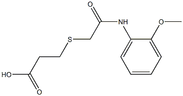 3-({2-[(2-methoxyphenyl)amino]-2-oxoethyl}thio)propanoic acid Struktur