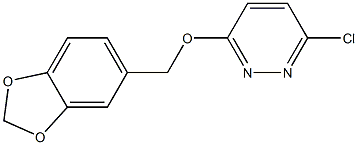 3-(1,3-benzodioxol-5-ylmethoxy)-6-chloropyridazine Struktur