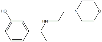 3-(1-{[2-(morpholin-4-yl)ethyl]amino}ethyl)phenol 结构式