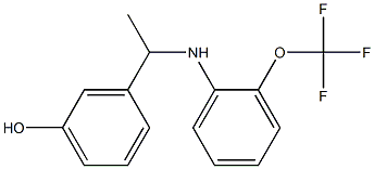 3-(1-{[2-(trifluoromethoxy)phenyl]amino}ethyl)phenol|