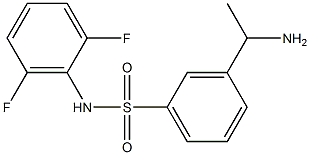 3-(1-aminoethyl)-N-(2,6-difluorophenyl)benzene-1-sulfonamide 结构式