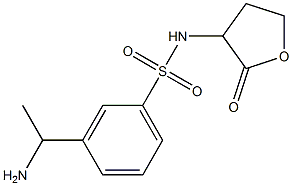 3-(1-aminoethyl)-N-(2-oxooxolan-3-yl)benzene-1-sulfonamide,,结构式