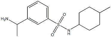 3-(1-aminoethyl)-N-(4-methylcyclohexyl)benzene-1-sulfonamide