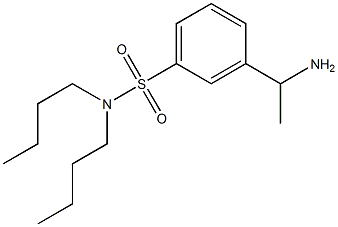 3-(1-aminoethyl)-N,N-dibutylbenzene-1-sulfonamide 结构式