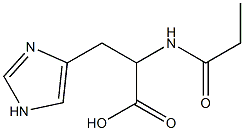 3-(1H-imidazol-4-yl)-2-(propionylamino)propanoic acid,,结构式