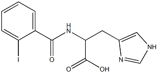 3-(1H-imidazol-4-yl)-2-[(2-iodobenzoyl)amino]propanoic acid Struktur