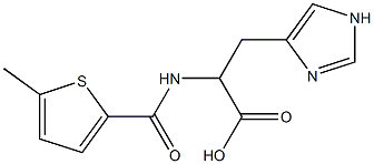 3-(1H-imidazol-4-yl)-2-{[(5-methylthien-2-yl)carbonyl]amino}propanoic acid,,结构式