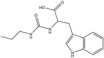 3-(1H-indol-3-yl)-2-[(propylcarbamoyl)amino]propanoic acid Struktur