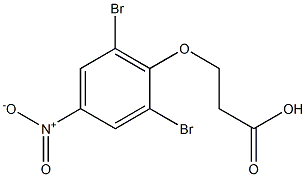 3-(2,6-dibromo-4-nitrophenoxy)propanoic acid 结构式