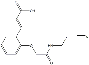 3-(2-{[(2-cyanoethyl)carbamoyl]methoxy}phenyl)prop-2-enoic acid 结构式