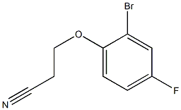 3-(2-bromo-4-fluorophenoxy)propanenitrile,,结构式