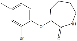 3-(2-bromo-4-methylphenoxy)azepan-2-one 结构式