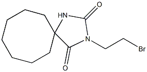 3-(2-bromoethyl)-1,3-diazaspiro[4.7]dodecane-2,4-dione 结构式