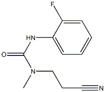 3-(2-cyanoethyl)-1-(2-fluorophenyl)-3-methylurea,,结构式